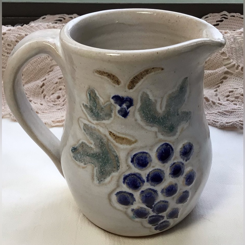 2006 Artisan Pottery Creamer Pitcher Glazed Stoneware 4.75”